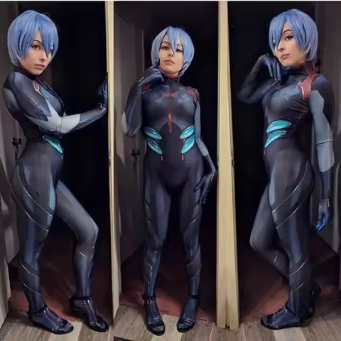 A2025 New Adults Anime Langley Soryu Mari Rei Ayanami Cosplay Costume Asuka Test Jumpsuits Zentai Su