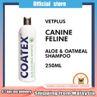 {Hot selling} VetPlus COATEX® Aloe & Oatmeal Shampoo 250ml For Dog Cat Canine Feline Kuching