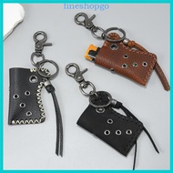 Fine Sturdy Leather Lighter Holder Unique Leather Lighter Sleeve Keychain for Outdoors Adventures an
