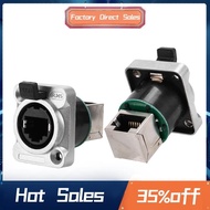 2PC RJ45 Shield Network Connector 8P8C Female Panel Mount Sockets RJ45 Ethernet Connector(Right Angl