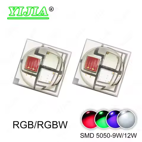 Colorful Red Green Blue White Integrated LED SMD5050 Chips 9W 12W RGB RGBW RGBWW Light Beads For 9W 