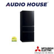 MITSUBISHI MR-CGX56EX-GBK-P  450L 3 DOOR FRIDGE  GLASS BLACK  3 TICKS  W699xH1798xD709MM  1 YEAR WAR