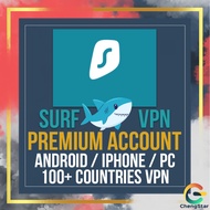 Surfshark VPN Premium Account Original - PC / Mobile App | 105 Countries | VPN Privacy | Secure Inte