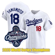 Men's MLB 2025 Champions Los Angeles Dodgers Yoshinobu Yamamoto White Home Baseball Jersey
