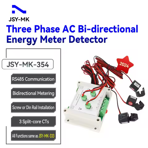 JSY-MK-354 3P4W 50mA-63A 50Hz 380VAC Bidirectional 3 Phase Energy Meter for Solar Router