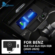 15W Car Wireless Charging Holder For Mercedes-Benz CLA GLB GLA Class C118 W118 X247 H247 EQA EQB 202