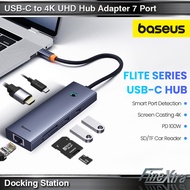 BASEUS Hub Adapter 7 Port Docking USB-C to 4K UHD RJ45 USB 3.0 SD/TF