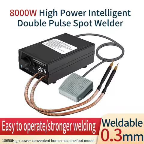 Docreate Portable Mini Spot Welder Kit 8000W For 18650 Battery Pack DIY 0.1-0.3mm Nickel Strip Weldi