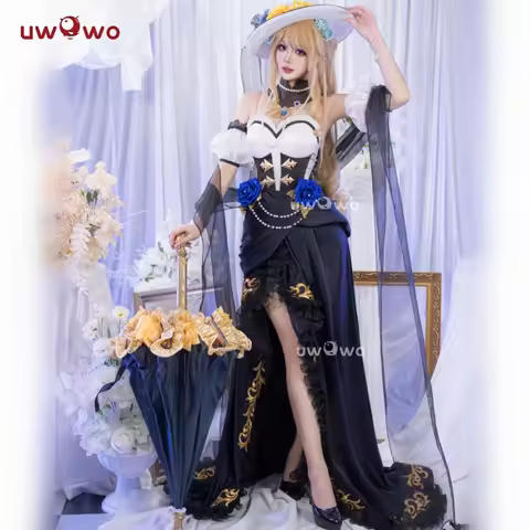 LAST BATCH UWOWO Navia Cosplay Game Genshin Impact Fanart Navia Gown Dress Cosplay Costume Halloween