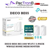 TP-Link Deco BE65 Pro  1-2-3 Pack BE11000 Whole Home Mesh WiFi 7 System