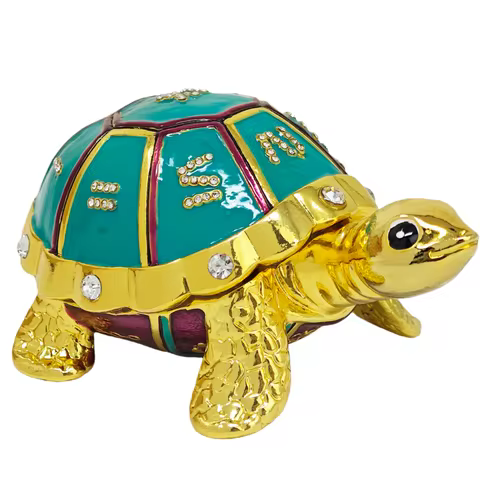 Feng Shui Period 9 Tortoise Good Luck Prosperity Amulet Statue Turtle Home Decoration Mini Sculpture