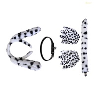 Baacr Dalmatian Puppy Ear Headband Bells Choker Gloves Tail Halloween Cosplay Costumes