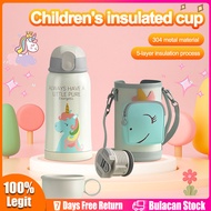 [Delivery in 2 Days] Kids Hot And Cold Tumbler Set For boys girls Aqua flask thermos cup Water bottl