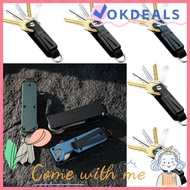 OKDEALS Keys Fob with Clip, Modern Holds 2-6 Keys Key Organizer,  Multi-function Metal with Screwdri