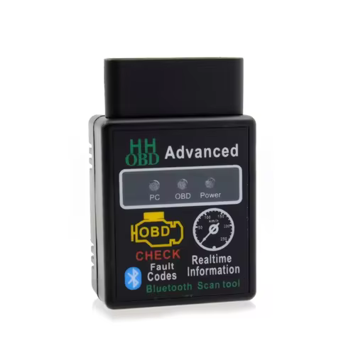 HH OBD Advanced MINI ELM327 v2.1 Black Bluetooth OBD2 Car CAN Wireless Adapter Scanner Tool