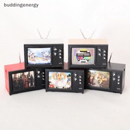 {BUDDI} 1Pc 1:12 Dollhouse Miniature Television Vintage TV With Picture House Furniture Model Decor 