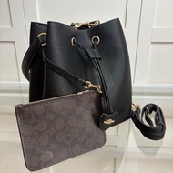 COACH-女包 Rowan22 印花塗層手提斜挎包子母水桶包新款CBH07尺寸21 C6