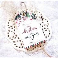 Hang tag Floral Christmas Delivery Card Hampers Christmas Gift Parcel Hangtag (Minimum Order 20pcs)