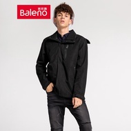 班尼路（Baleno）秋冬款休闲开衫外套男弹力潮流中长款少年棉服简约舒适时尚 00A M