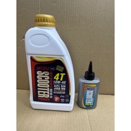 Mizu 4T 10W40 Fully Ester Synthetic Motorcycle Oil - API SN (1L) + MIZU Scooter Gear Oil 80W90 100ml