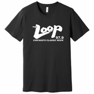 Summer New Hot Men's T-shirt The Loop 97.9 Chicago Rock Station Black Cotton