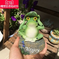 Frog Gardening Decoration Resin Model Fountain Pool Garden Craft Landscaping Bonsai Decoration Three-piece Set Outdoor