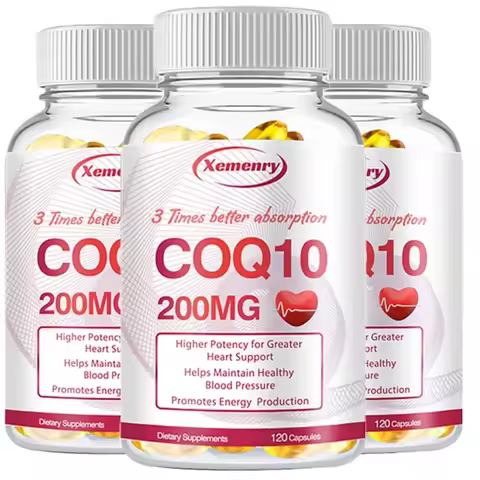 Coenzyme Q10 Capsules 200mg -Provide Energy, Support Heart and Cardiovascular Health, Promote Metabo