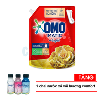 Nước giặt OMO Matic hương Comfort 3.6 kg - máy giặt cửa trên tặng 1 chai nước xả hương comfort