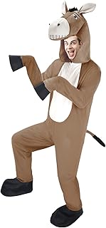 Hooded Donkey Costume for Adult, Gray Donkey Jumpsuit, Farm Animal Costume Halloween Cosplay Outfit