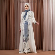 Fisura Scarf Kyra Abaya Set (Gamis Set Hijab Miraya Motif) Abaya Set Hijab Gamis Set Hijab