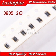 100PCS 0805 SMD Resistor 5% 2ohm 2R0 2R00 2R