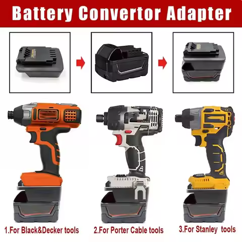 MIL18BPS Battery Adapter For Milwaukee M 18 18V Li-ion Battery to For Black&Decker/Porter Cable/Stan