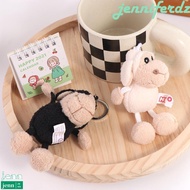 JENNIFERDZ Alpaca Plush Keychain Handmade Cartoon Animal Keyring Bag Decoration Schoolbag Decoration
