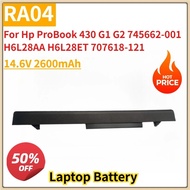 New RA04 Replacement Battery 14.6V 2600mAh for Hp ProBook 430 G1 G2 745662-001 H6L28AA H6L28ET 70761