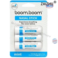 【SG stock】（Mint）BoomBoom Nasal Stick: Powerful Essential Oil Vapors | Featured on Shark Tank | Breat
