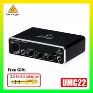 Hot Sell Original Behringer UMC22 / UM2 Audio Interface Microphone Headphone Amplifier Recording