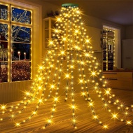 HIJAU ACC234 Decorative LED Christmas Lights Waterfall Curtain String Christmas Series 2mtr*280LED a