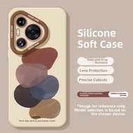 YOUSIDUN | Silicone Phone Case with Lanyard for Huawei Pura70pro Pura80pro P40pro P50 P30 P80 Brown