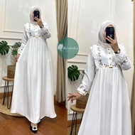 Gamis Terbaru Lebaran 2023 Bahan Crinkle Airflow Premium / Gamis Polos  Crinkle Bordir Bunga Cantik