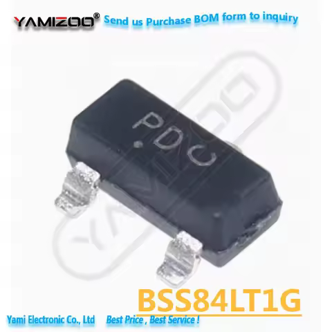 100PCS BSS84LT1G BSS84 SOT23 Power MOSFET P Channel 50 V 130 Ma 4.7 Ohm SOT-23 3 Pins Surface Mount 