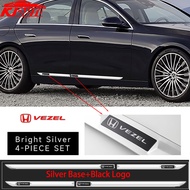 4pcs Honda Vezel Stainless Steel Car Door Side Skirt Anti-scratch Sticker Metal Car Body Edge Guard 