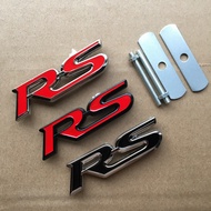 ACEKOGO Universal RS Logo Front Grille With Screw Set RS Metal Steel Front Grill Emblem Logo Set（9*2