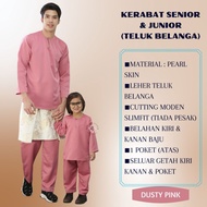 [dusty pink] Baju Melayu Slimfit Teluk Belanga Kerabat senior junior Ayah &amp; Anak Raya Sedondon