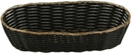 A-to-Z Supply PLBB850G Basket, 8-1/4" x 4-1/4" x 2", Oblong, Woven, Break-Resistant, Stackable, Plas