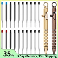 2-Pack Bolt Action Pen Set Hexagonal Solid Brass Pocket Pen with 20 Ballpoint Refills B