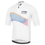 NEW Bicycle Outdoor 2023 ATTAQUER ALL DAY SCOPE CYCLING JERSEY MEN  Black and white bike racing wear Road bike riding shirt