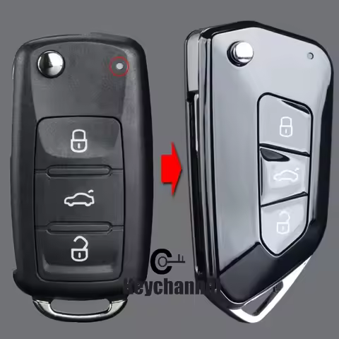 3 Button Car Key Shell Modified Flip Folding Key Case Golf 8 Style Casing for Golf Tiguan Polo Jetta