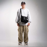 Fertig - Hilly Black Sling Bag - Men's Multi-Pocket Black Sling Bag, Holds a Lot