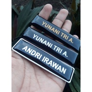 Acrylic resin chest Name plate / MAKASSAR Name PLATE / Name tag / chest Name / nametag / chest Name 