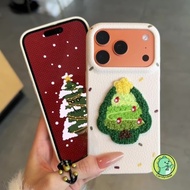 Embroidered Plush Christmas Tree Phone Case For Vivo Y39 Y38 Y37 Pro Y36 Y58 Y56 Y55 Y78 Plus Y77 Y7
